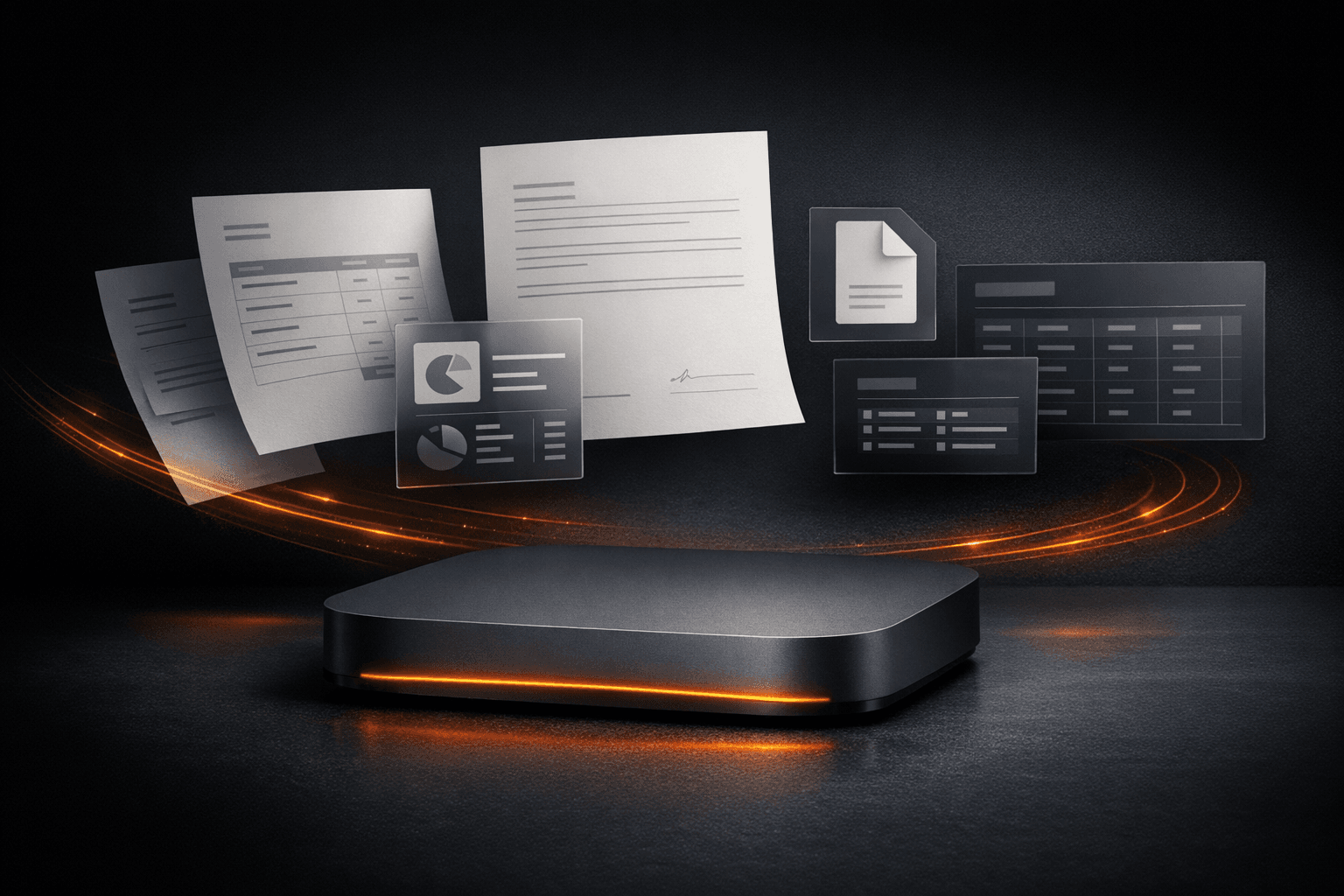 Brainwave AI Core verarbeitet Dokumente, PDFs und strukturierte Inhalte lokal im Unternehmen.