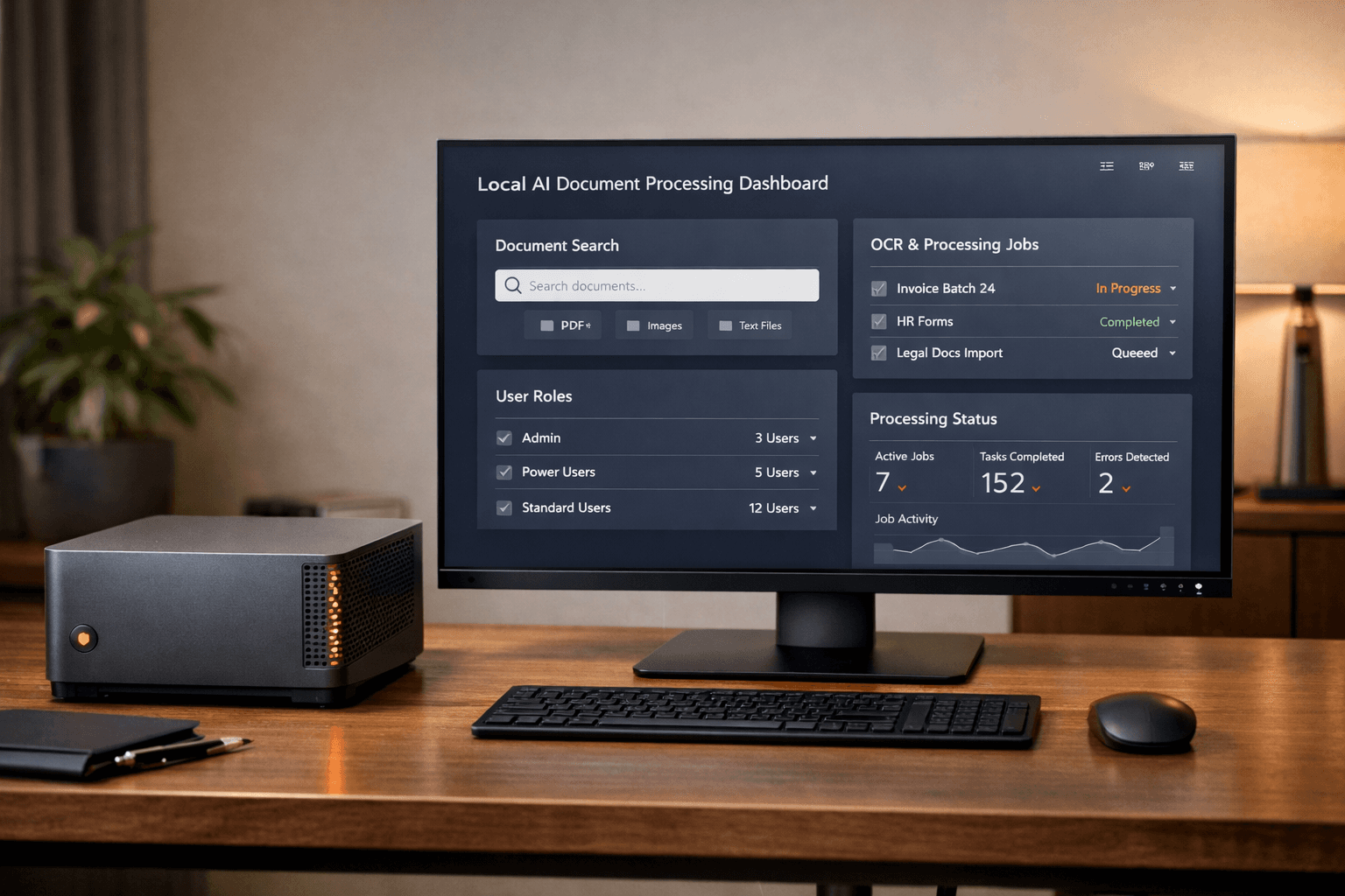 Brainwave AI Core als interne Betriebsbasis mit produktnahem Dashboard- und Systemkontext.